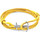 Montres & Bijoux Homme The Divine Facto Bracelet Ancre Admiral Argent Et Cuir Plat yellow