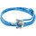 Montres & Bijoux Homme Serviettes de plage Bracelet Ancre Union Argent Et Corde Bleu