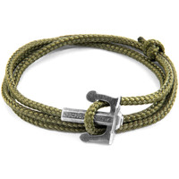 Montres & Bijoux Homme Bracelets Anchor & Crew Bracelet Ancre Union Argent Et Corde Vert