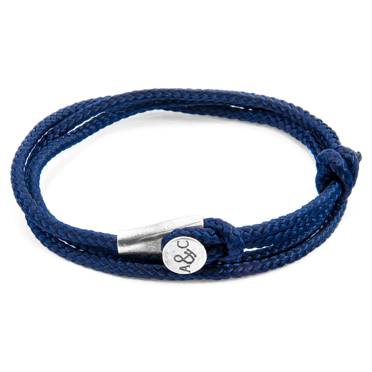 Montres & Bijoux Homme Bracelets Anchor & Crew Bracelet Dundee Argent Et Corde Bleu