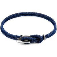 Montres & Bijoux Homme Bracelets Anchor & Crew Bracelet Padstow Argent Et Corde Bleu