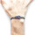 Montres & Bijoux Homme Bracelets Anchor & Crew Bracelet Padstow Argent Et Cuir Tressé Bleu