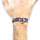 Montres & Bijoux Homme Bracelets Polo Ralph Laure Bracelet Ancre Union Argent Et Cuir Plat Violet