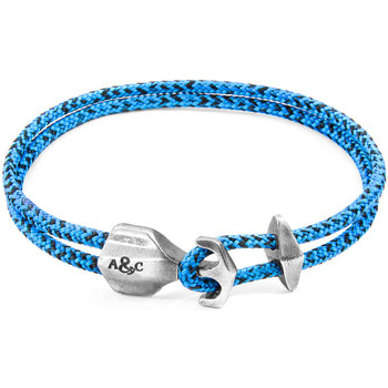 Montres & Bijoux Homme Bracelets Anchor & Crew Bracelet Ancre Delta Argent Et Corde Bleu