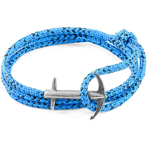 myspartoo - get inspired Homme Bracelets Anchor & Crew Bracelet Ancre Admiral Argenté Et Corde Bleu