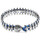 Montres & Bijoux Homme Bracelets Recevez une réduction de Maxi-Bracelet Ancre Delta Argenté Et Cuir Tressé Bleu