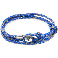Montres & Bijoux Homme Bracelets Anchor & Crew Bracelet Dundee Argent Et Cuir Tressé blue