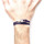 Montres & Bijoux Homme Bracelets Lauren Ralph Lau Bracelet Dundee Argent Et Cuir Tressé Violet