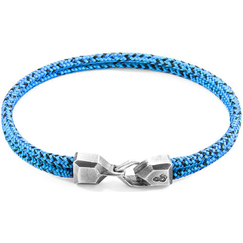 Montres & Bijoux Homme Bracelets Anchor & Crew Bracelet Cromer Argent Et Corde Bleu