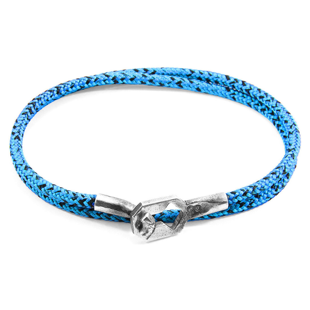 Montres & Bijoux Homme Bracelets Anchor & Crew Bracelet Tenby Argent Et Corde Bleu