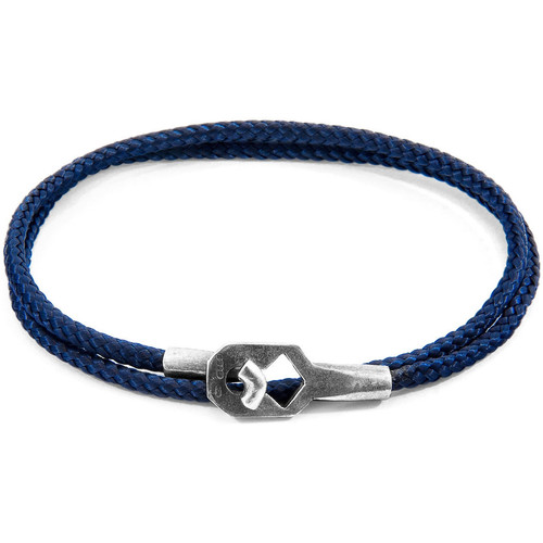 Montres & Bijoux Homme Bracelets Running / Trail Bracelet Tenby Argent Et Corde Bleu