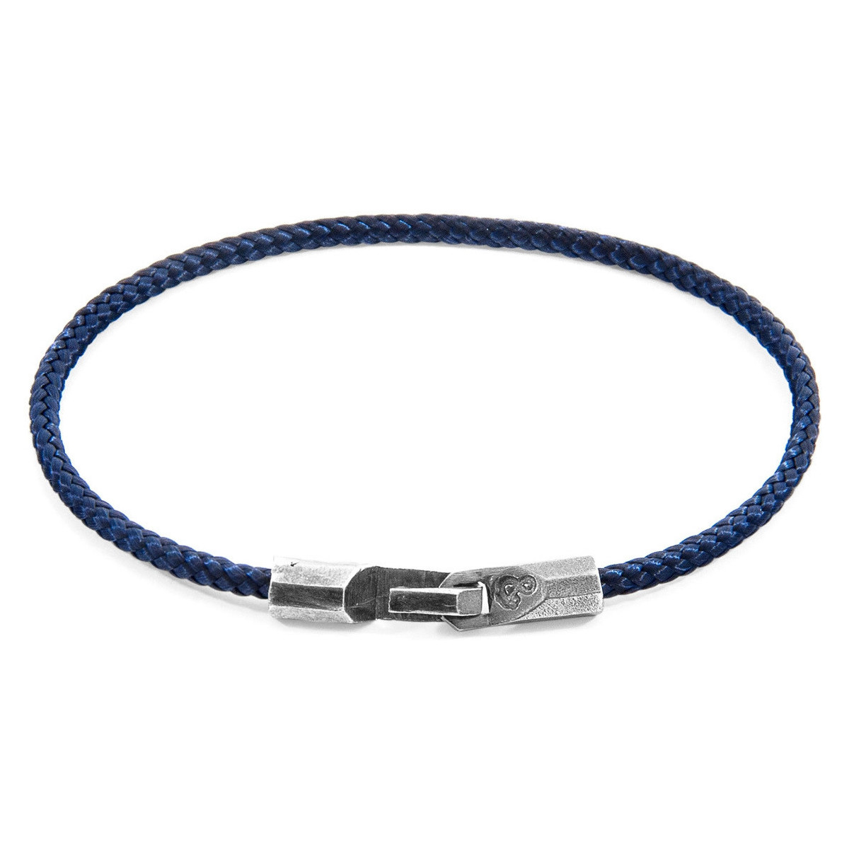 Montres & Bijoux Homme Bracelets Anchor & Crew Bracelet Talbot Argent Et Corde Bleu
