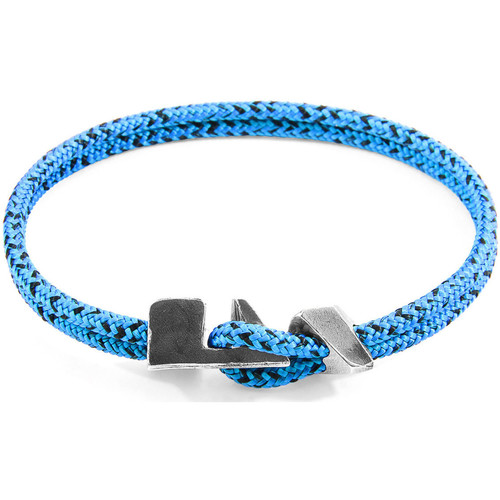 Fitness / Training Homme Bracelets Anchor & Crew Bracelet Brixham Argent Et Corde Bleu