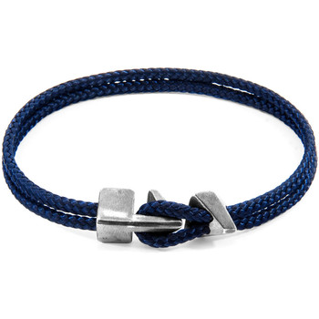 Montres & Bijoux Homme Bracelets Anchor & Crew Bracelet Brixham Argent Et Corde Bleu