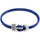 Portefeuilles / Porte-monnaie Bracelets Fleur De Safran Bracelet Brixham Argent Et Cuir Rond Bleu