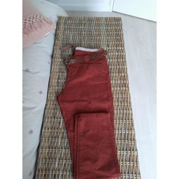 Vêtements Femme Chinos / Carrots Camaieu Pantalon chino Bordeaux