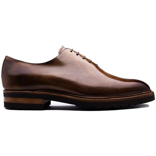 Chaussures Homme Richelieu Finsbury Shoes bm0102 Richelieu cuir SHELBY Marron