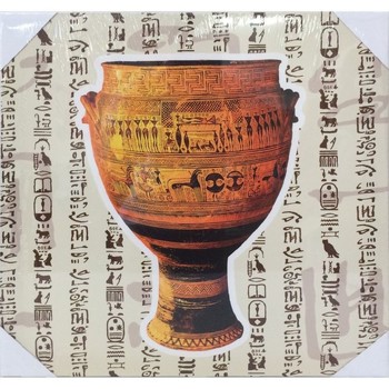 Maison & Déco Cache Pot En Bambou Petit Cadoons Cadre en toile Poterie Egyptienne Multicolore