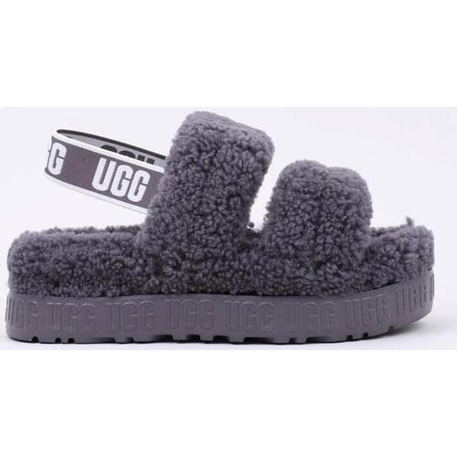 Chaussures Femme Chaussons UGG OH FLUFFITA Gris