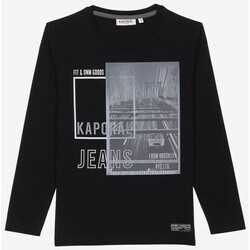 Vêtements Garçon Blousons Kaporal Junior - Tee shirt - noir Noir