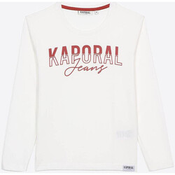 Vêtements Garçon T-shirts manches longues Kaporal Junior - Tee shirt - blanc Blanc