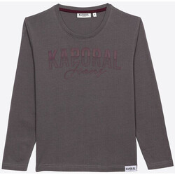 Vêtements Garçon T-shirts manches longues Kaporal Junior - Tee shirt - gris Gris