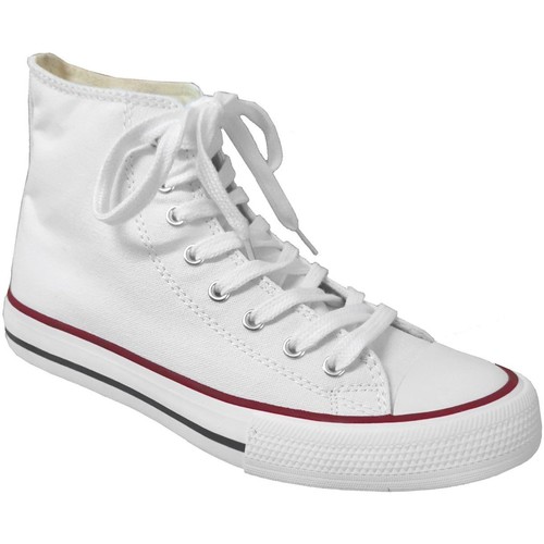Chaussures Victoria 106500 Blanc toile - Chaussures Basket montante Femme 49 