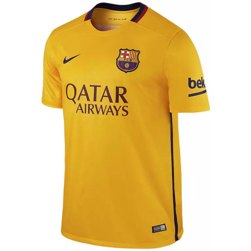 Vêtements Homme T-shirts & Polos Magenta Nike FC Barcelona Away Replica 2015/2016 Jaune