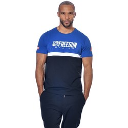 Vêtements Homme T-shirts Leon manches courtes Freegun T-shirt homme Collection Racing Bleu