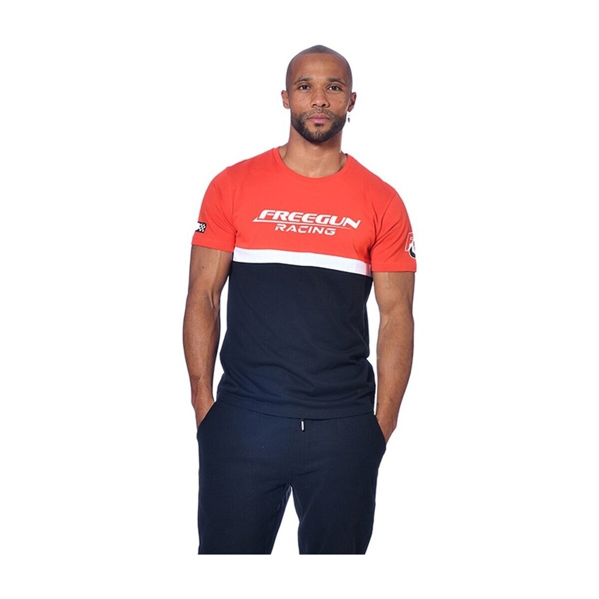Vêtements Homme T-shirts manches courtes Freegun T-shirt homme Collection Racing Rouge