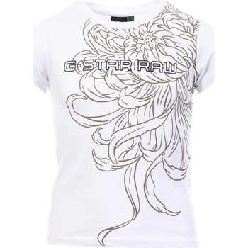 Vêtements Garçon T-shirts manches courtes G-Star Raw SQ10706 Blanc