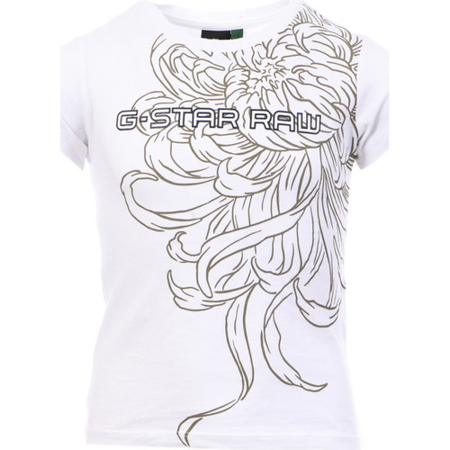 Vêtements Garçon T-shirts & Polos G-Star Raw SQ10706 Blanc
