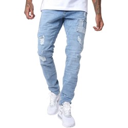 Vêtements Homme Jeans slim Project X Paris Jeans skinny avec empiècements style patch bleu clair