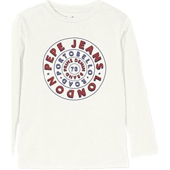 Vêtements Garçon T-shirts manches courtes Pepe Skinny jeans  Blanc