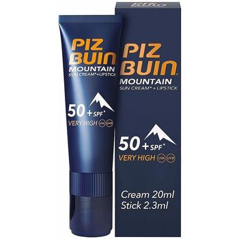 Beauté Protections solaires Piz Buin Mountain Spf50+ Crème Solaire 20 Ml + Rouge À Lèvres F20 