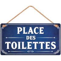 Maison & Déco Tableaux / toiles Cadoons Plaque de porte pour les toilettes en MDF - 20 x 10.5 cm Bleu