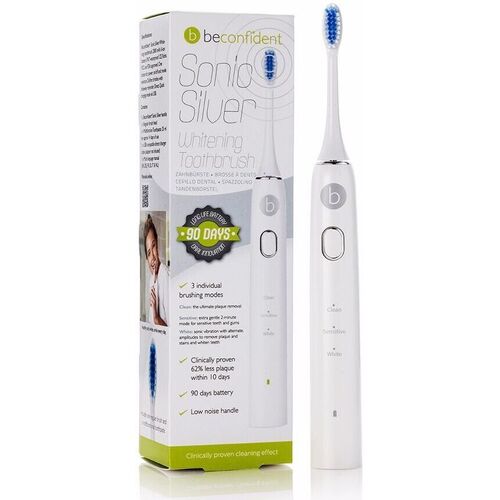 Beauté Accessoires corps Beconfident Sonic Silver Electric Whitening Toothbrush white/silver 