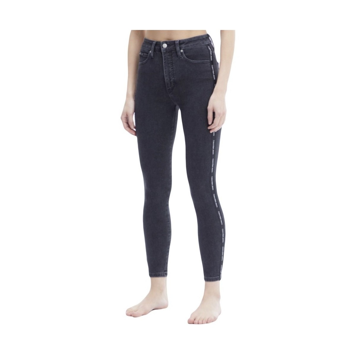 Vêtements Femme Jeans Calvin Klein Jeans High rise super skinny ankle Noir