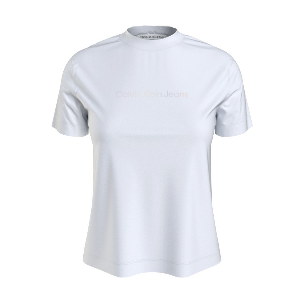 Vêtements Femme T-shirts manches courtes Calvin Klein Jeans Shrunken institutional Blanc