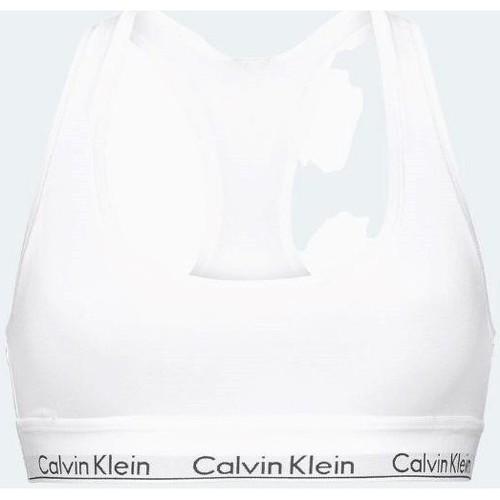 Sous-vêtements Femme Slips Calvin Klein Jeans 0000F3785E BRALETTE Blanc