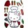 Maison & Déco Stickers Mfg Sticker Deco Géant Hello Kitty Chef Multicolore