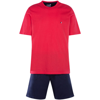 Vêtements Homme Pyjamas / Chemises de nuit Eminence Pyjama court coton Rouge bleu marine