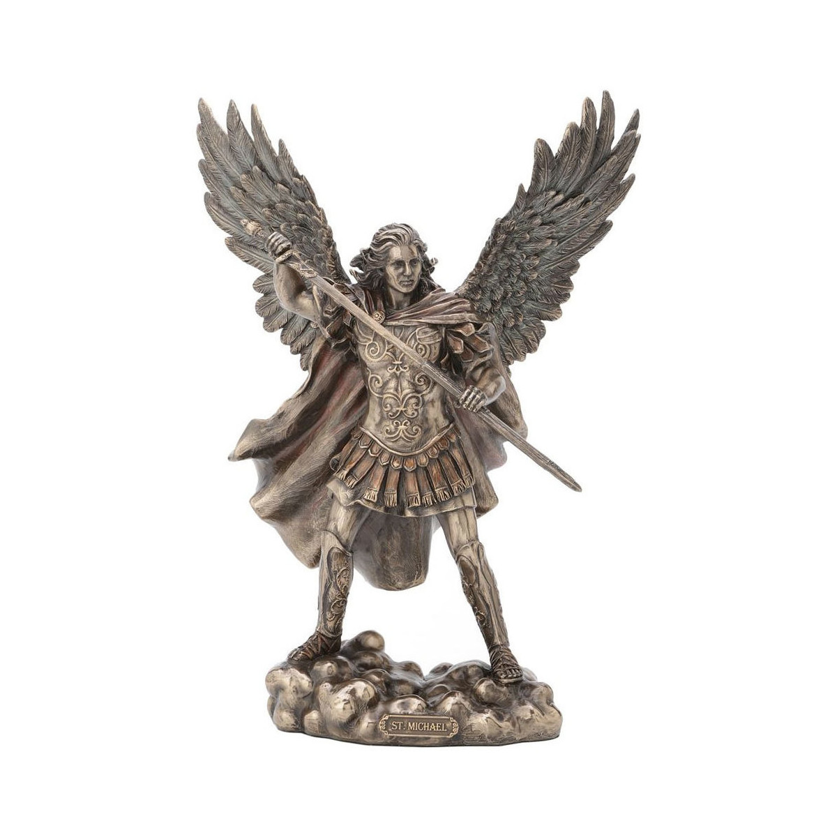 Maison & Déco Statuettes et figurines Signes Grimalt Statuette en polyrésine michel de couleur bronze Doré