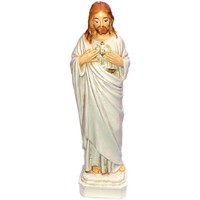 Maison & Déco Statuettes et figurines Phoenix Import Statuette Jésus Christ Sacré coeur beige Beige