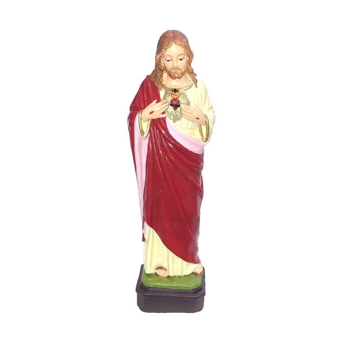 St. Pierre et Miquelon Statuettes et figurines Phoenix Import Statuette Jésus Christ Sacré Coeur Rouge Rouge