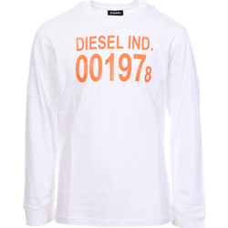 Vêtements Garçon T-shirts manches longues Diesel 00J4YC-00YI9 Blanc