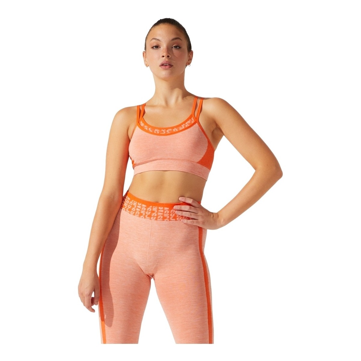 Vêtements Femme Brassières de sport Asics Cropped Logo Seamless Bra Orange