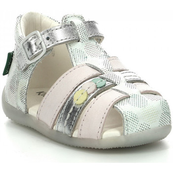 Chaussures Fille Kickers Bigfly-2 BLANC - Chaussures Sandale Enfant 65 