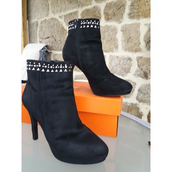 Chaussures Femme Bottines Sans marque Bottines talons aiguilles Noir