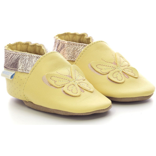 Chaussures Fille Robeez Fly In The Wind JAUNE - Chaussures Chaussons-bebes Enfant 35 